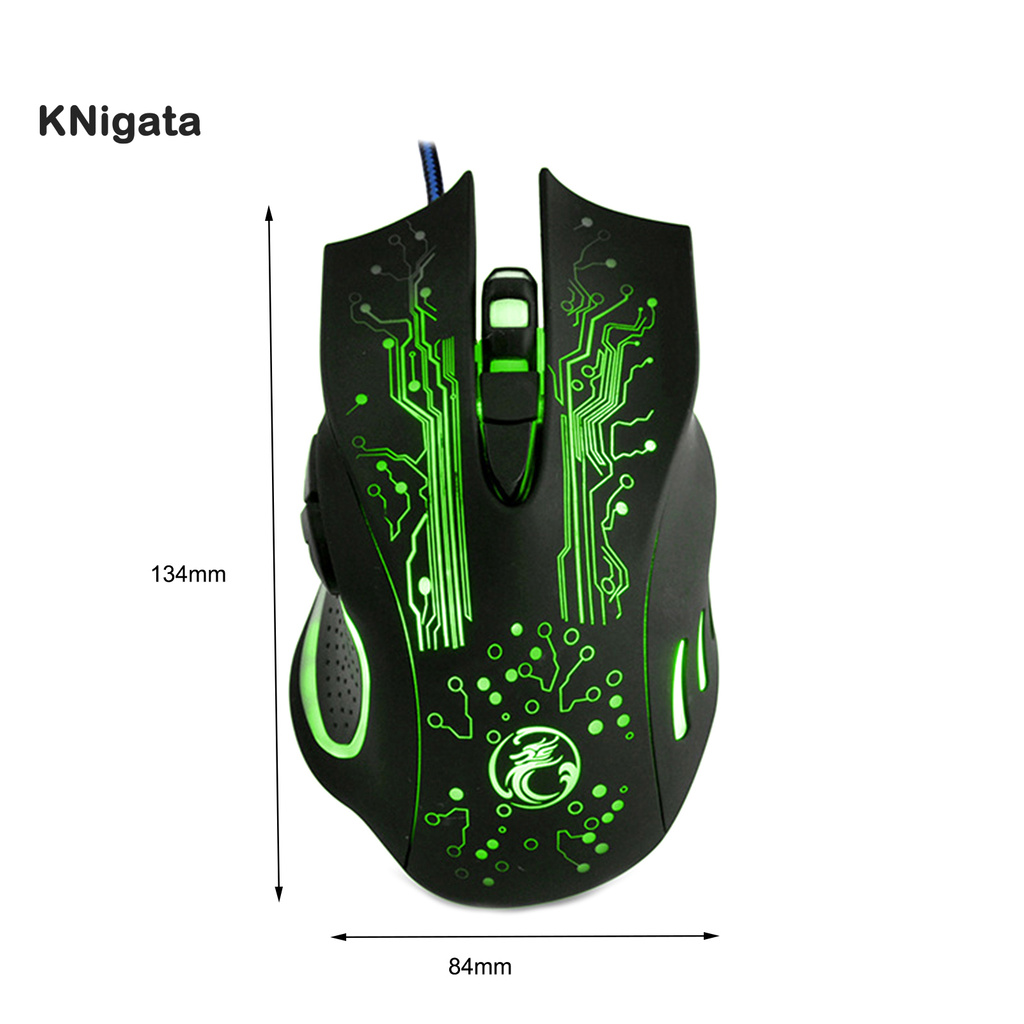 {HAM} IMICE X9 Wired Mouse with Gaming Chip Strong USB Wire Black Gaming Mouse with Colorful Light for Computer