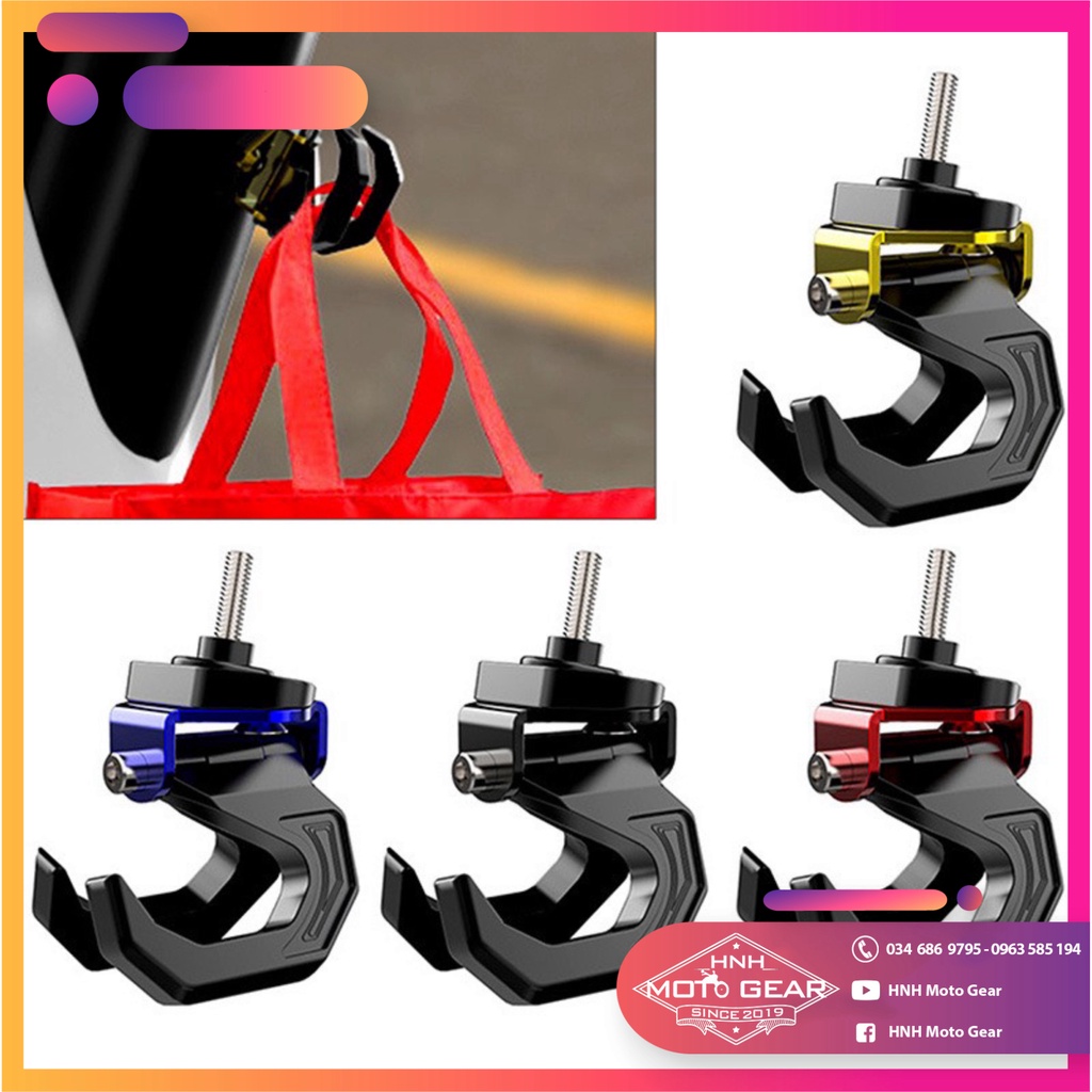 Móc Treo Đồ Cho Xe Máy Xoay Linh Hoạt Nhôm CNC
