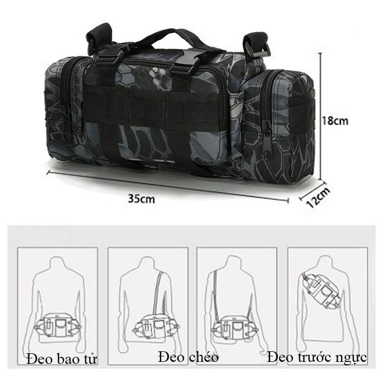 Túi đa năng kiểu thời trang lính | BigBuy360 - bigbuy360.vn