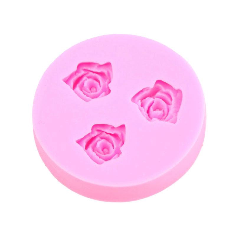 Hoa hồng 3D Bánh kẹo mềm Cookie Sôcôla Xà phòng Khuôn cắt Công cụ mô hình