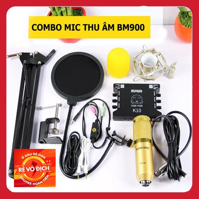 Mic Thu Âm Bm900 XOX K10 Full Phụ kiện