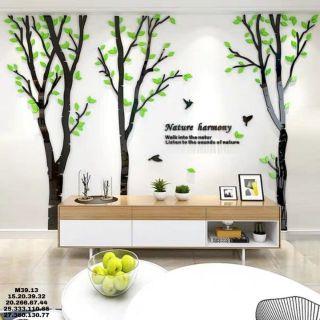 Tranh Dán Tường Mica 3D " Rừng Cây"