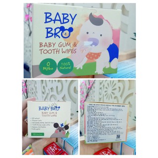 Gạc rơ lưỡi baby bro-gạc rơ lưỡi lau răng miệng cho bé