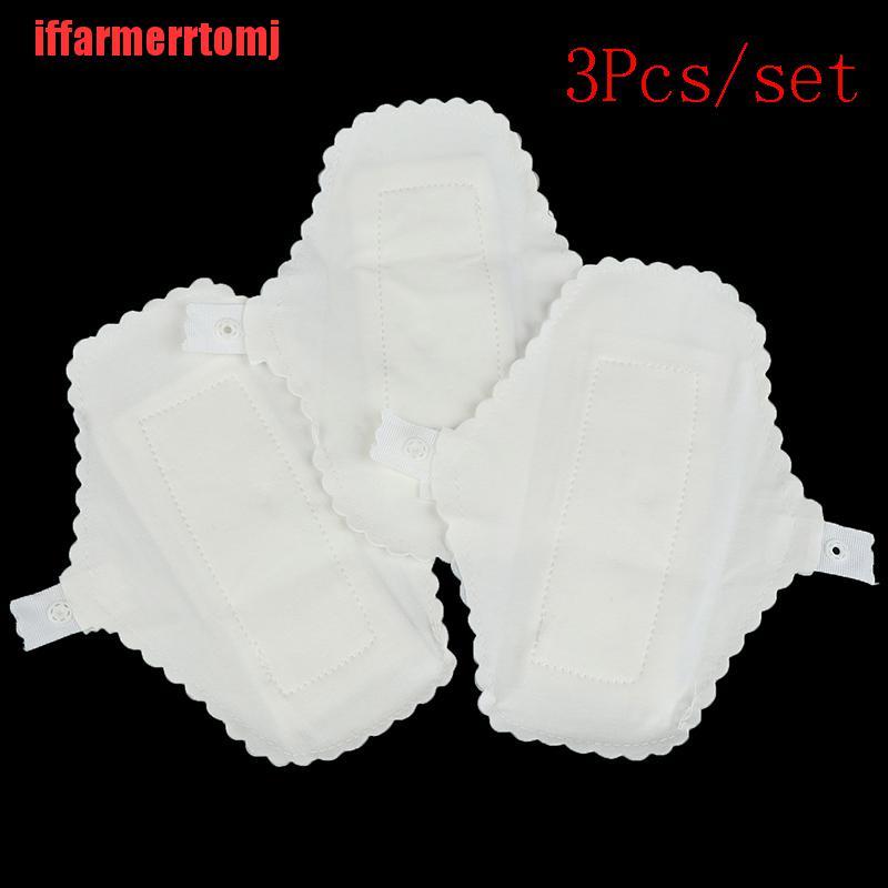 (Hàng Mới Về) Bộ 3 Băng Vệ Sinh Vải Cotton Có Thể Tái Sử Dụng Cho Nữ