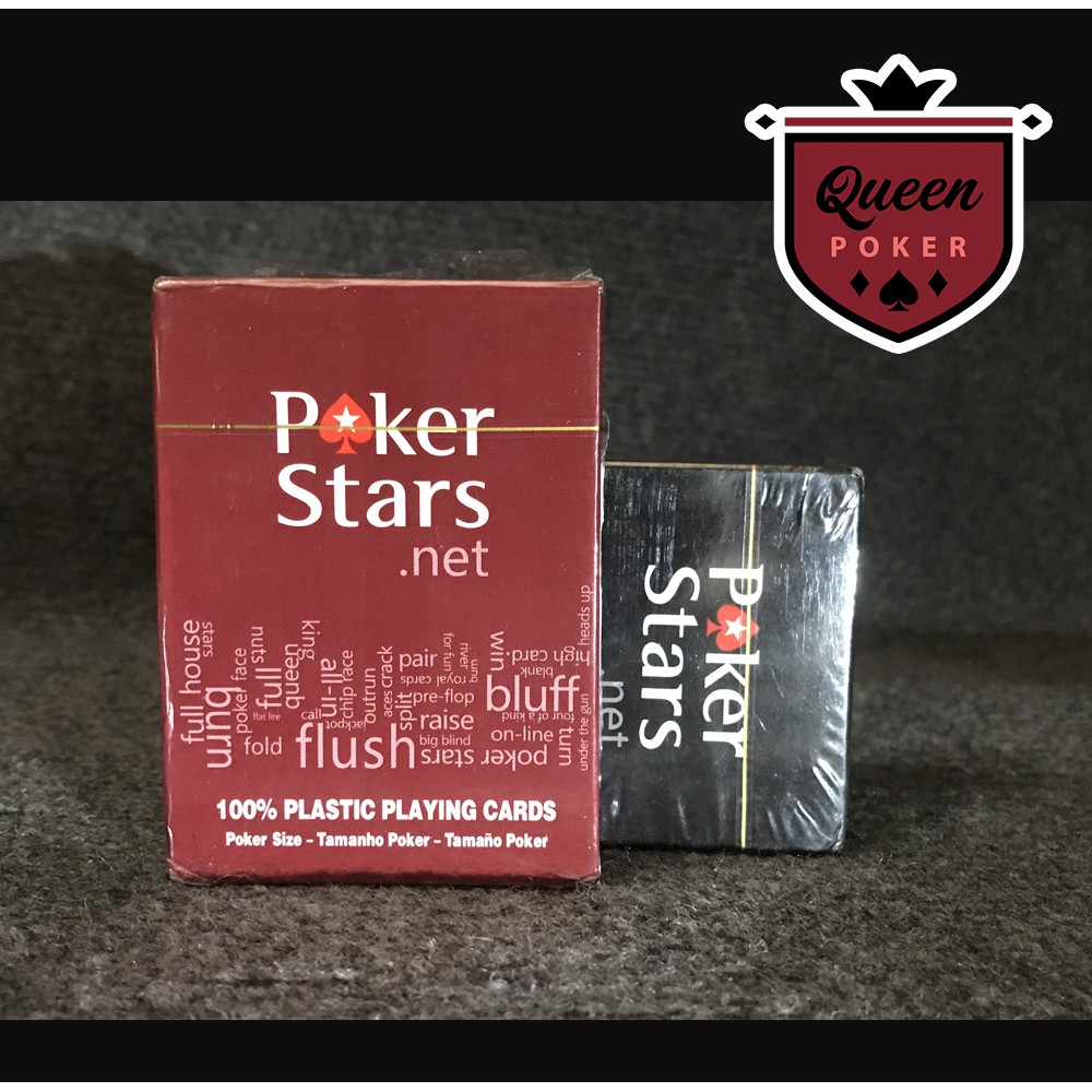 Bài nhựa Poker in hình Poker Star PVC cỡ chữ lớn, không gẫy gấp, chống nước và đàn hồi tốt B-04 ( full ảnh thật )