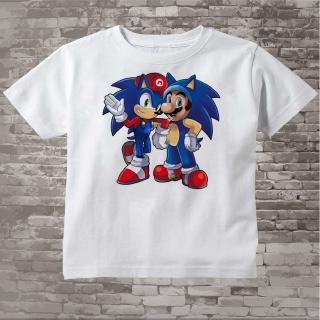 Mario Supersonic In Hình Quần Áo Bé Trai Bé Gái Ngộ nghĩnh Áo Phông Trang Phục Trẻ Em Mùa Hè 2020 Quần Áo Trẻ Em Tee Bé Áo Phông