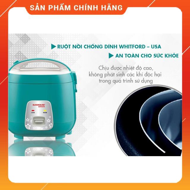 [Mã 44ELSALE2 giảm 7% đơn 300K] [Cao Cấp] [Free ship 70k] Nồi Cơm Điện Sunhouse Mama SHD8652G (1.8 lít) Màu Xanh