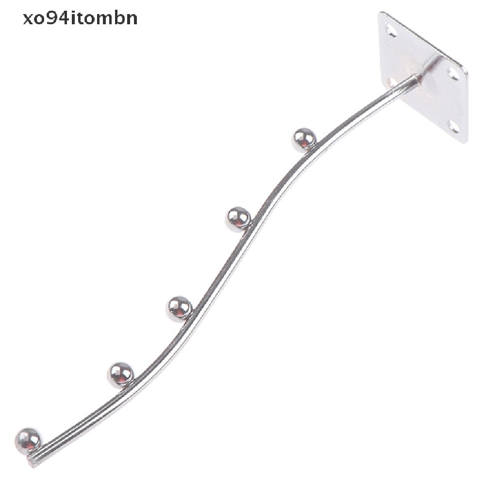 Giá treo quần áo dạng gợn sóng 5 hạt gắn tường