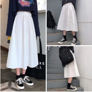 Chân váy kaki màu trắng ♥️ Chân váy xòe kaki phong cách ulzzang Hàn Quốc - NhimShop CV03