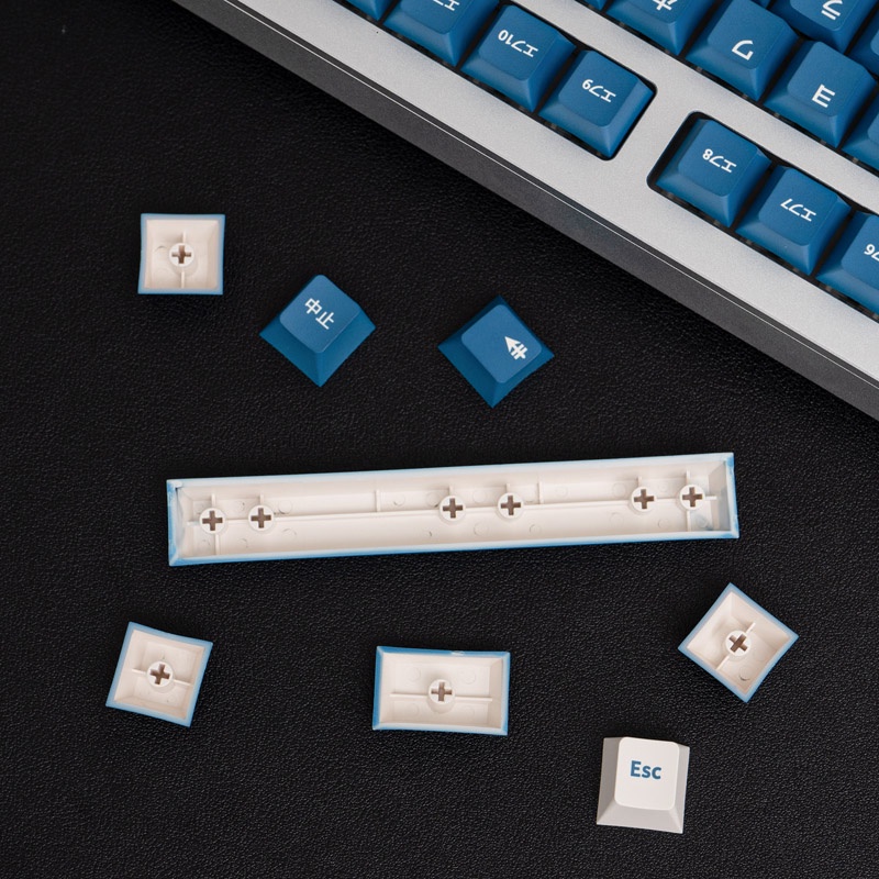 Bàn Phím GMK WOB KATAKANA Blue130 Phong Cách Nhật Bản Dành Cho Bàn Phím Cơ