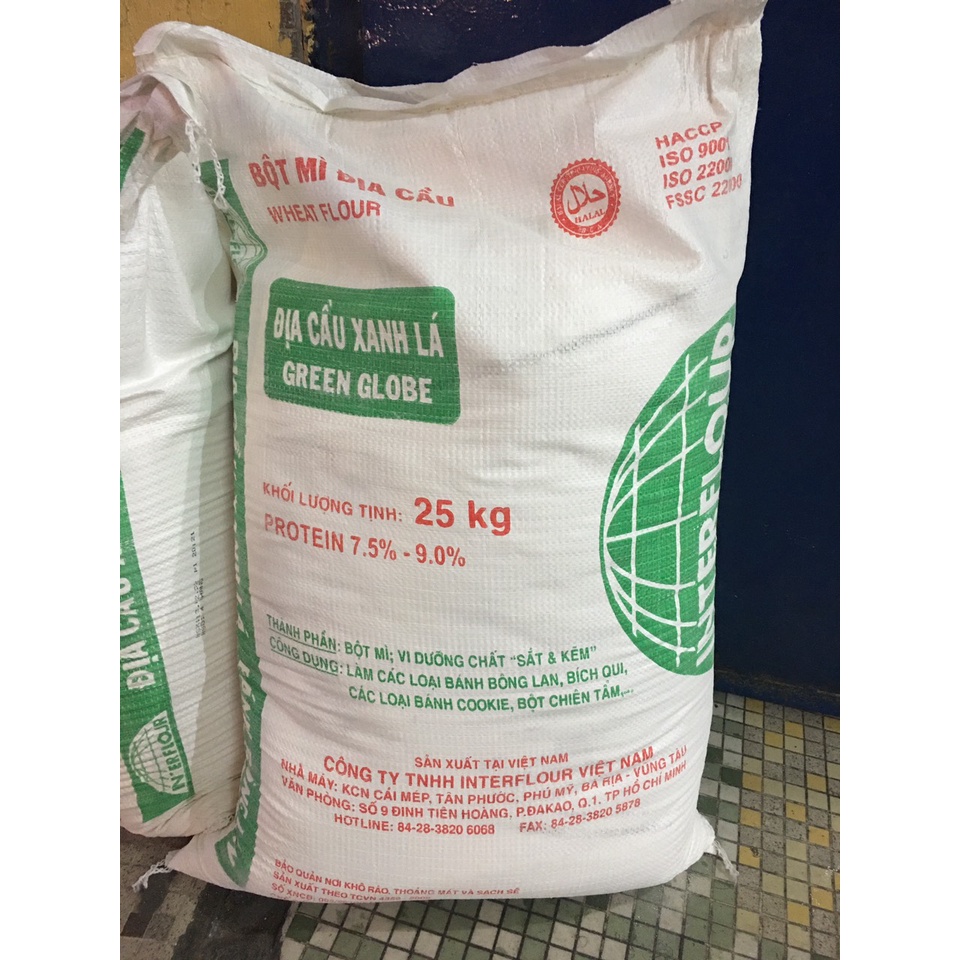 Bột mì địa cầu xanh lá 25kg