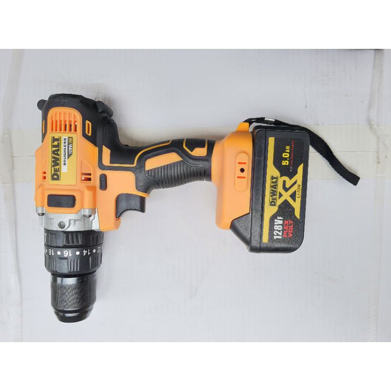 Máy Khoan Pin 128V Dewalt 3 Chức Năng Có Búa-Motor 775 Lõi Đồng Pin 10Cell-Đầu 13 Autolock