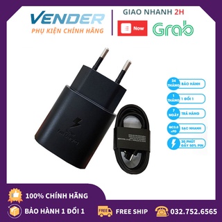 Bộ Sủ Sạc Nhanh Samsung 25W typeC cho S20/S20+/S20Ultra/ note 10/ note10+,Bảo Hành 1 Năm