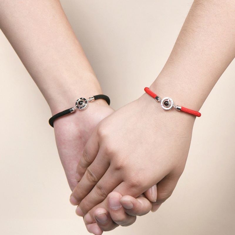 [Bán Chạy] [Vòng Tay Dây Bện Mặt Hình Chữ I Love You &quot;100 Ngôn Ngữ Phong Cách Bohemian Hàn Quốc Cho Cặp Đôi] [Trang Sức Nam Nữ]