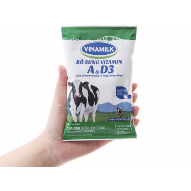 Sữa tươi tiệt trùng Vinamilk 220ml (date 11/2020)
