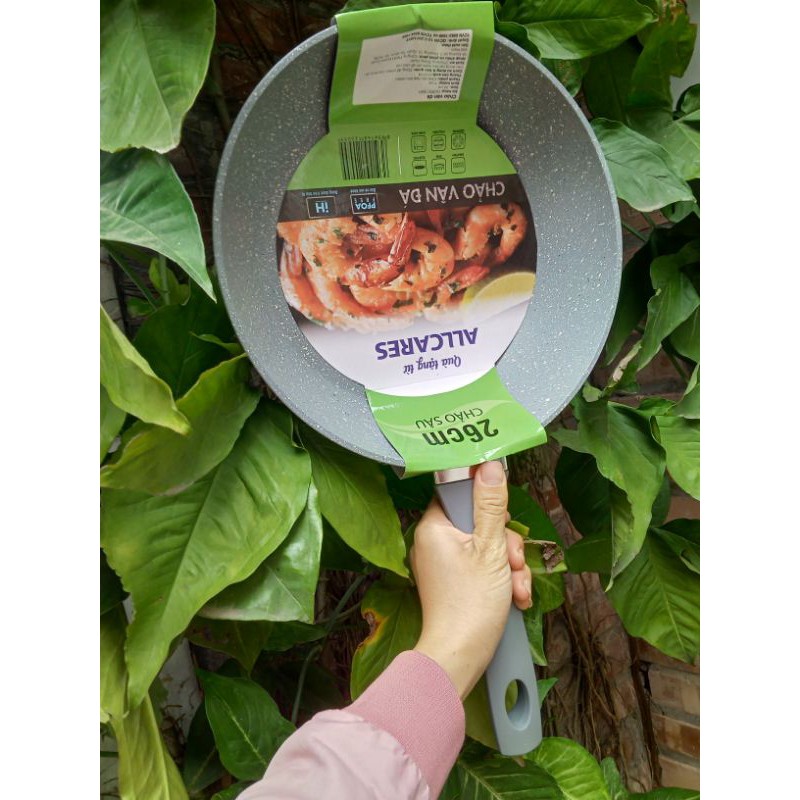 chảo lòng  sâu  26 cm vân đá