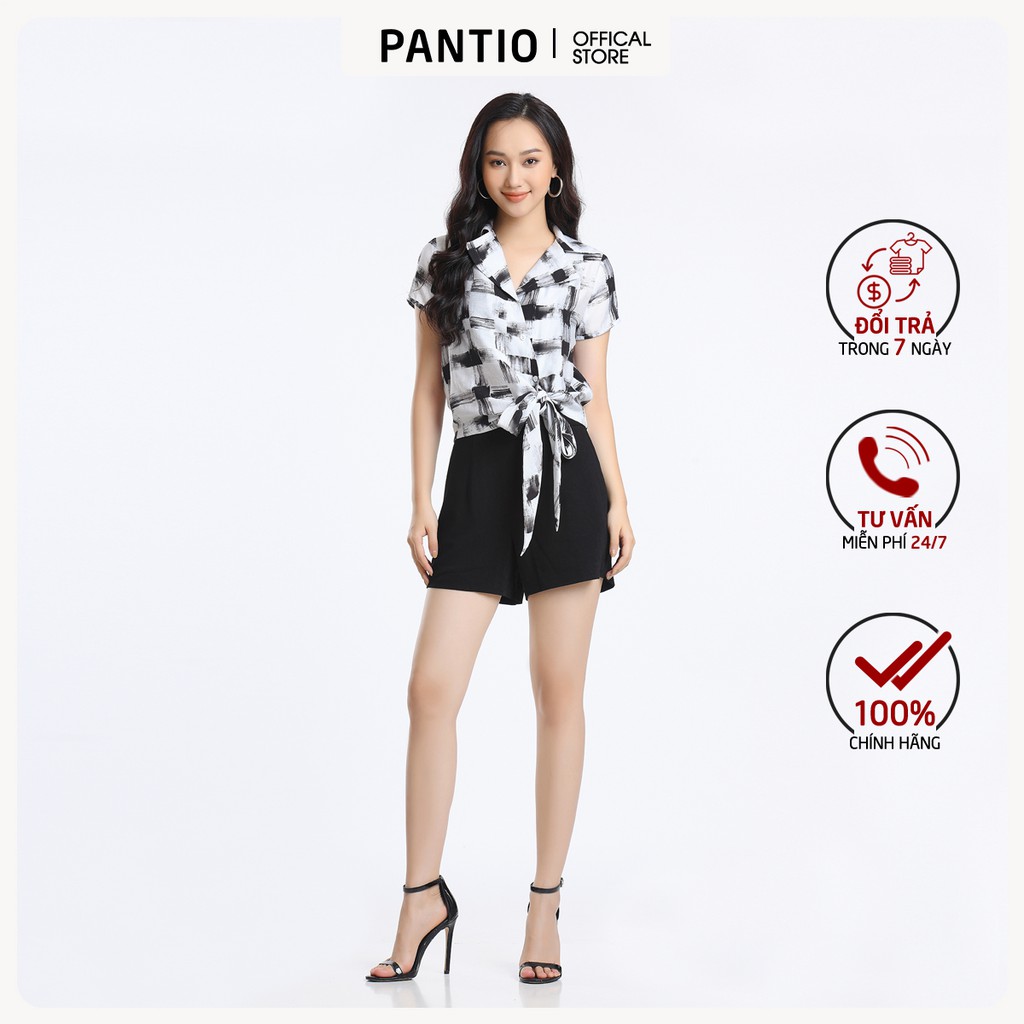 Áo sơ mi nữ kèm hoạ tiết độc đáo thiết kế trẻ trung FAS32119 - PANTIO