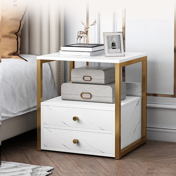 Táp Tủ Đầu giường hiện đại 2 ngăn keo TỦ táp đầu giường gỗ cao cấp PUK012