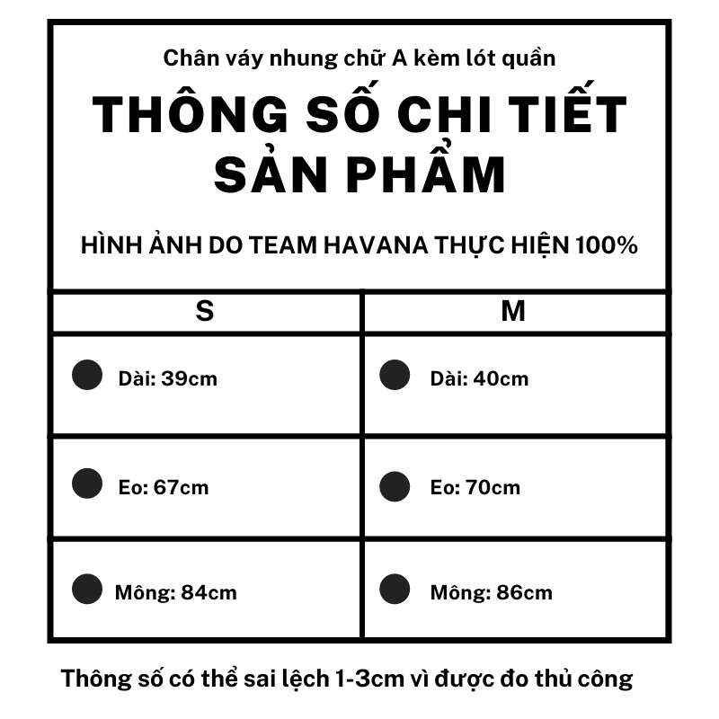 Chân váy nhung chữ A hai túi có kèm lót quần bên trong, chất nhung tăm dày dặn AE65