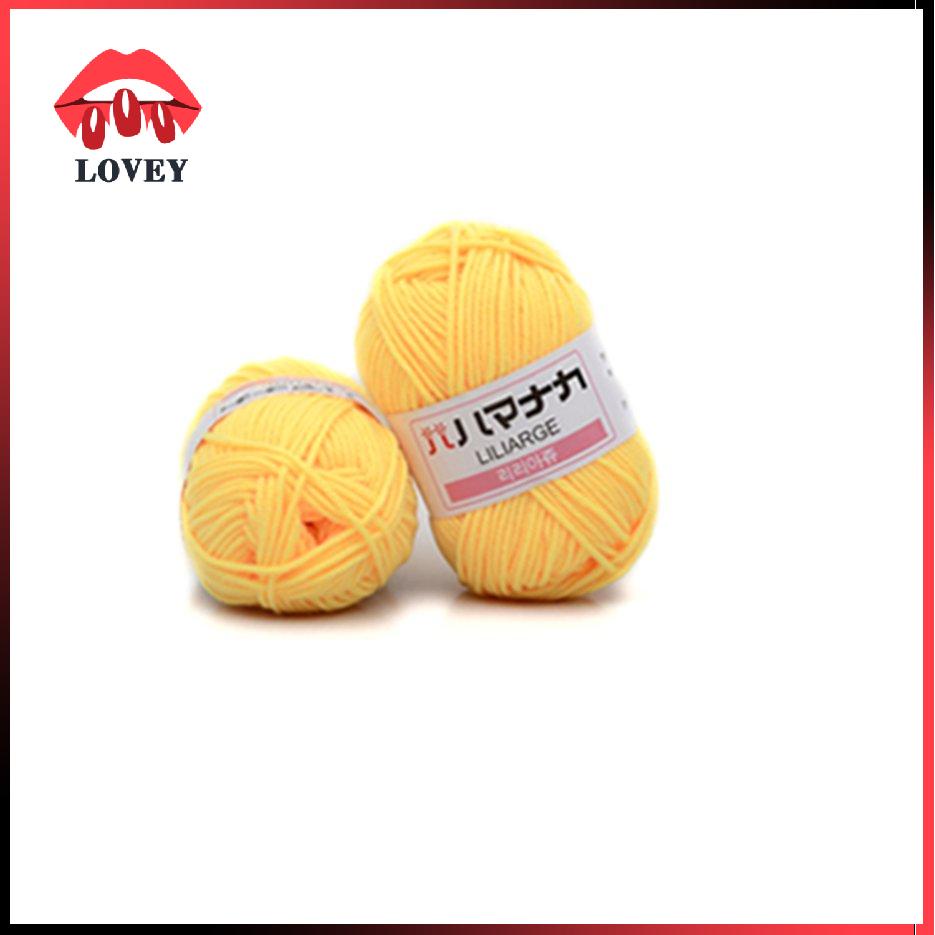 Cuộn len mini cotton sữa dùng làm len móc thú bông/ mũ/ quần áo trẻ em