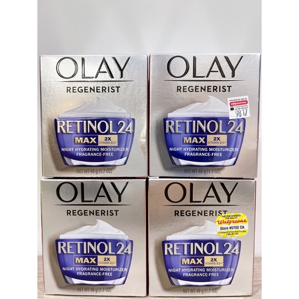 OLAY USA – Kem dưỡng ẩm sáng da ban đêm Olay Regenerist Retinol 24 Max 2x(Vitamin B3+) Night Hydrating Moisturizer