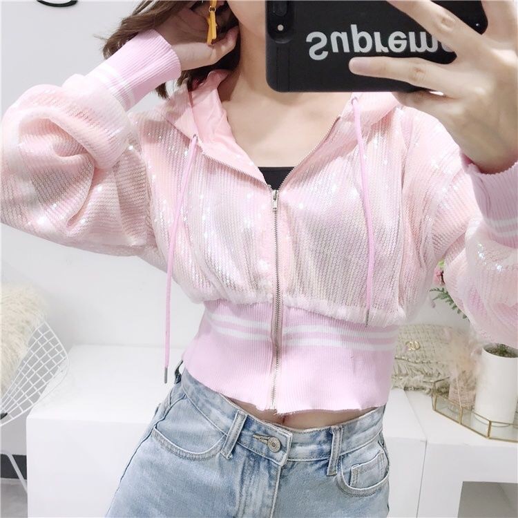 [Sẵn Hàng]Áo khoác blingbling sequin(ảnh thật)3 màu Fzsize