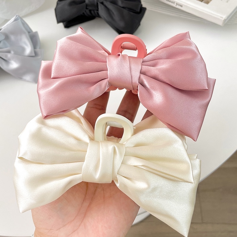 Kẹp tóc AY đính nơ nhiều màu sắc thanh lịch cho nữ