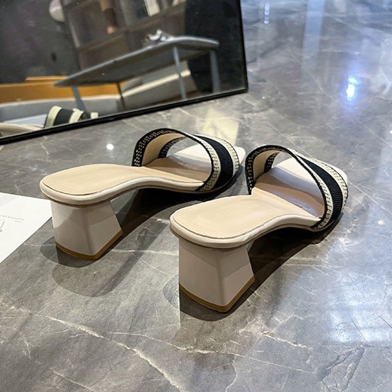 Big Size 35-43 GIÀY SANDAL Cao Gót Quai Trong Suốt Thời Trang