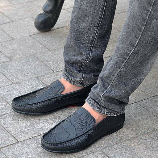 GIÀY LƯỜI MÙA HÈ DA BÒ CAO CẤP G105 màu Đen và Nâu