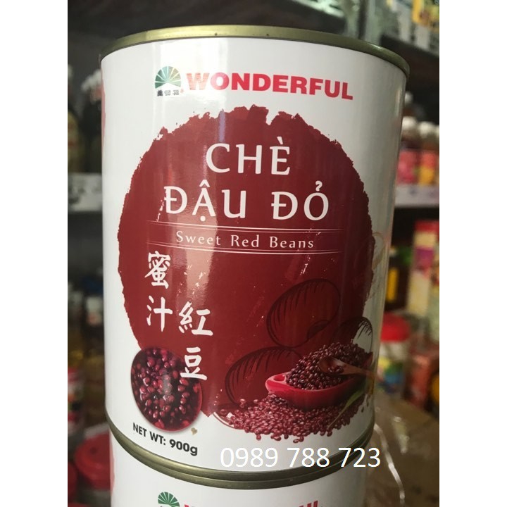 Chè Đậu Đỏ Wonderful Lon Thiếc 900g