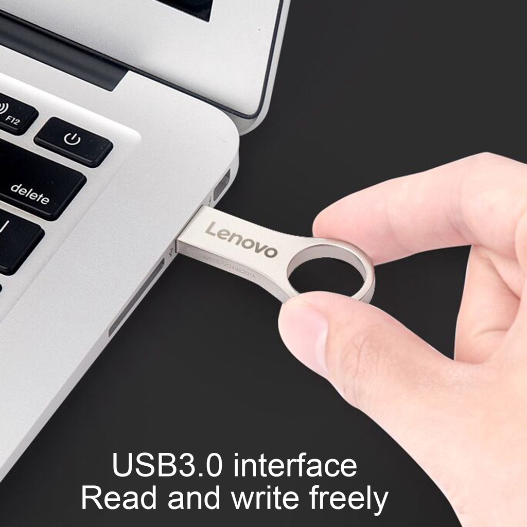 Thẻ USB LENOVO R100 dung lượng cao chống thấm nước màu bạc cho máy tính loại 4GB/ 8GB/ 16GB/ 32GB/ 64GB/ 128GB