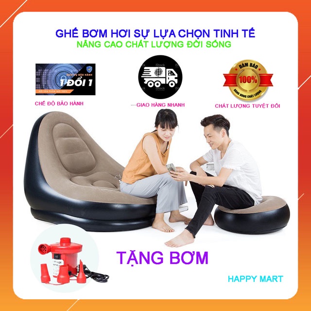Ghế Hơi Tựa Lưng Bọc Nhung Mềm Mịn Êm Ái - Đệm Hơi Lót Chân Cao Cấp – hế Sofa Hơi – SEASHOP9X