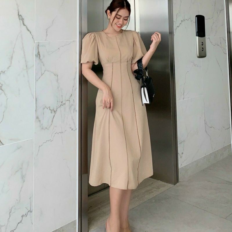 ĐẦM TAY PHỒNG DÁNG DÀI LÓT FULL HAI LỚP SIÊU DÀY DĂN | BigBuy360 - bigbuy360.vn