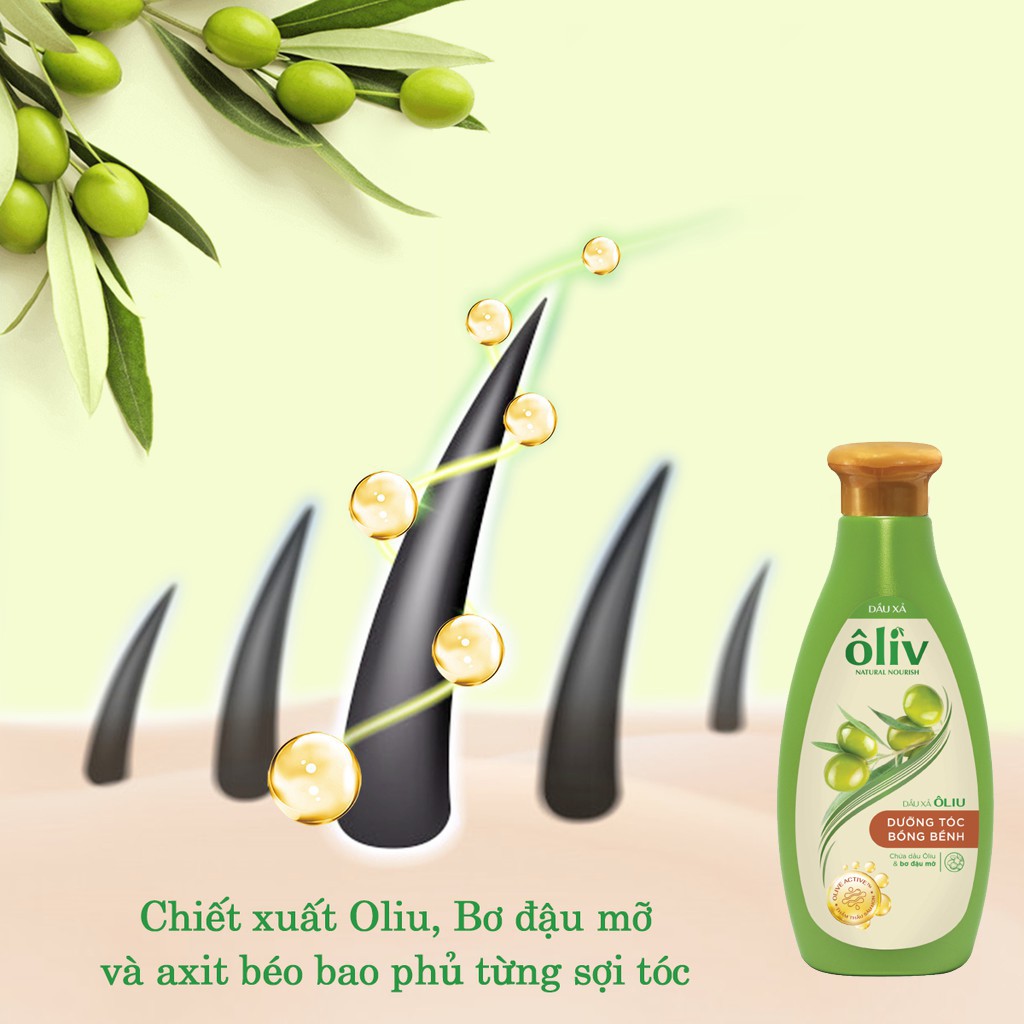 Dầu Xả Ôliv Natural Nourishing Chứa Ôliu và Bơ Đậu Mỡ Dưỡng Tóc Bồng Bềnh 250ml