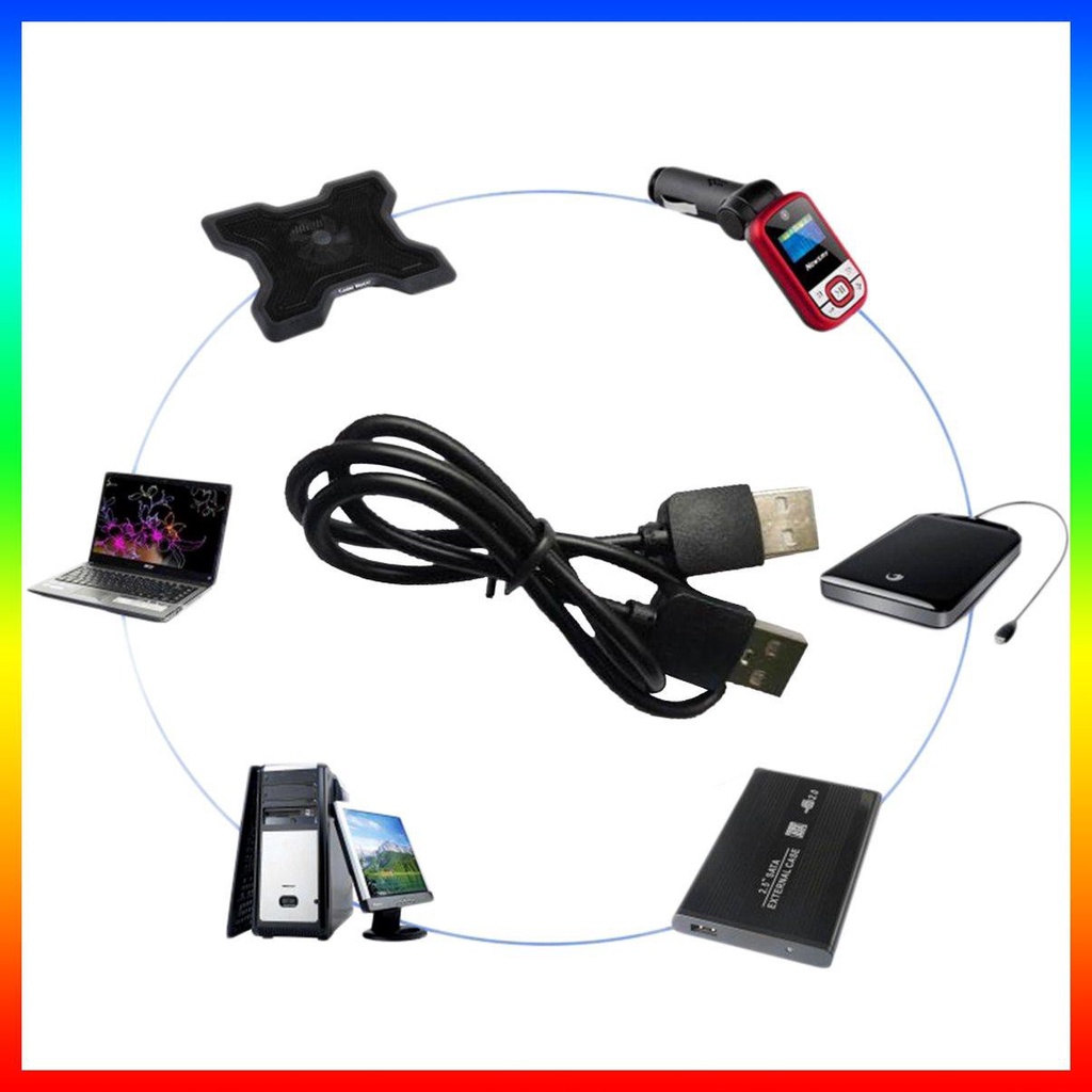 Cáp Chuyển Đổi Màu Đen Từ USB 2.0 Male Sang Male