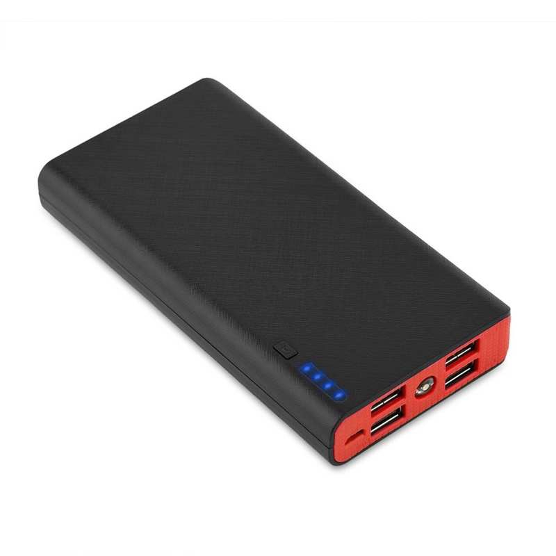 [Ready Stock] Bộ vỏ sạc dự phòng di động DIY dung tích siêu lớn 20000mAh có 4 cổng USB sạc nhanh