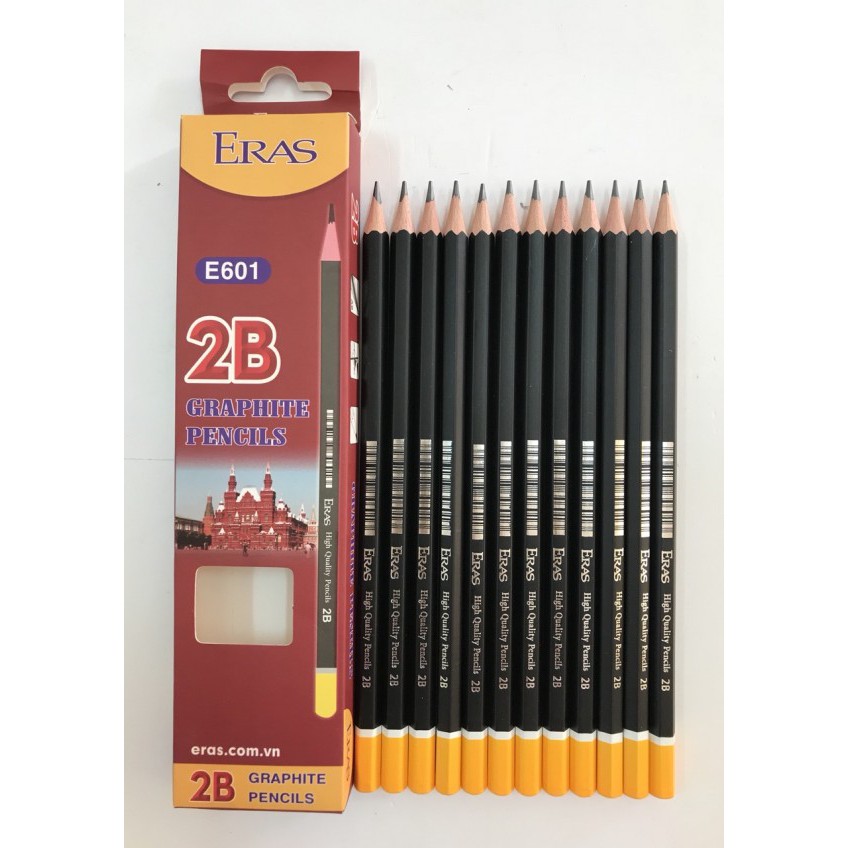 1 hộp 12c bút chì 2B chính hãng Eras E601
