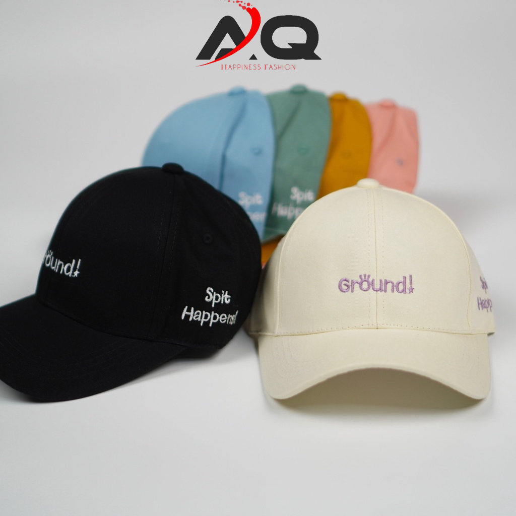 Mũ Lưỡi Trai GROUND nam nữ Nón Lưỡi Trai Phong Cách Nón Kết Form Mềm Vải Cotton 1 Lớp Hot Trend