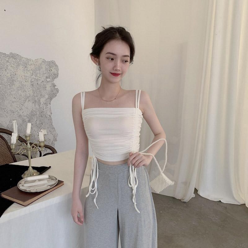 Áo thun nữ dây rút phong cách Hàn Quốc
