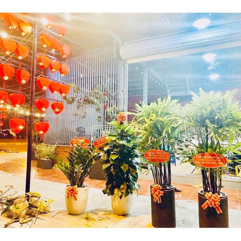 Đèn lồng hội an hình trái tim khung sắt cực đẹp trang trí tết quán coffe trà sữa nhà hàng khách sạn