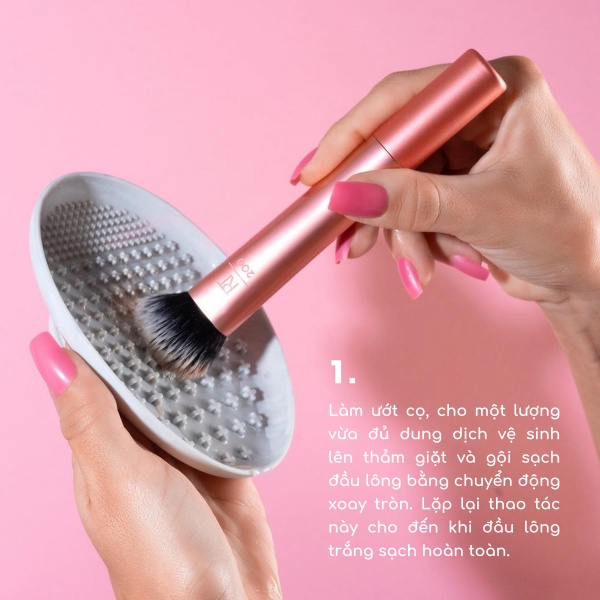 Dụng cụ Giặt Cọ Real Techniques Brush Cleansing Palatte
