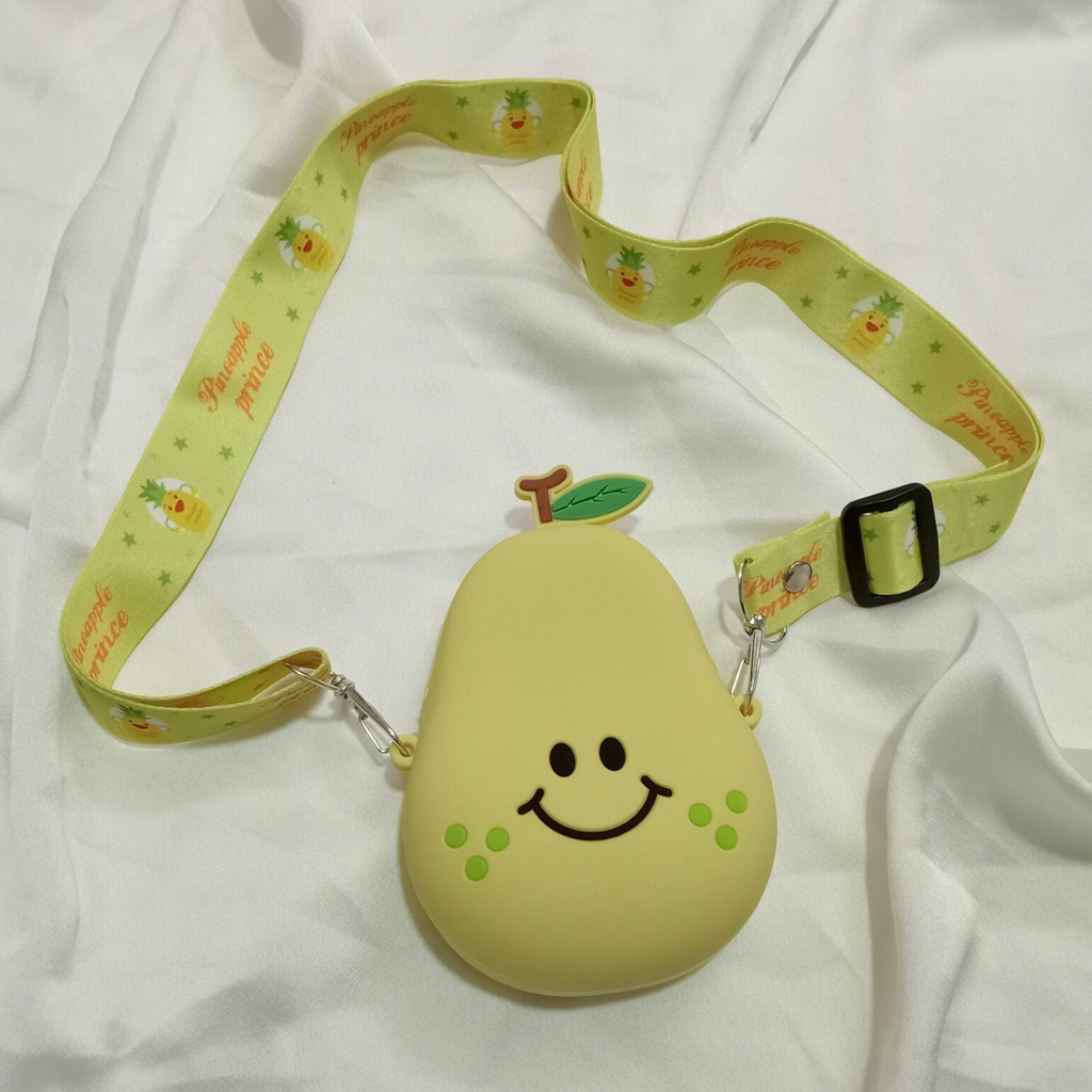 Túi Đeo Chéo Silicon Mini Cho Bé  Hình Hoa Quả Và Trà Sữa Cực Cute