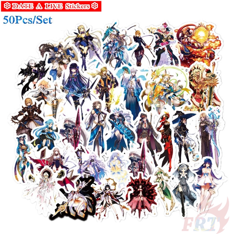 ❉ DATE A LIVE Series 01 - Anime Tokisaki Kurumi Yatogami Tohka Himekawa Yoshino Stickers ❉ 50Pcs/Set DIY Fashion Mixed Doodle Decals Stickers