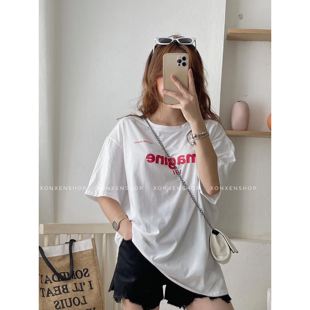 Áo thun cotton nữ áo thun form rộng dễ thương XONXEN SHOP QUY NHƠN freesize mã 14