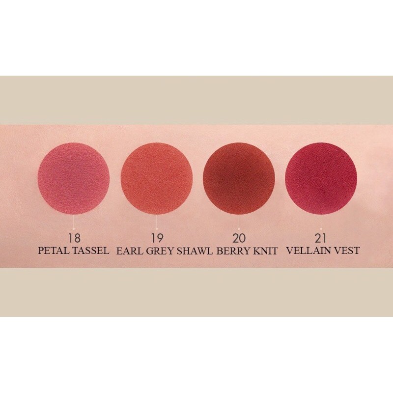 [MÀU 18-21] Son Kem Lì, Lên Màu Siêu Chuẩn, Mềm Mại Như Nhung Romand Zero Velvet Tint 5.5g [KNIT LIP]