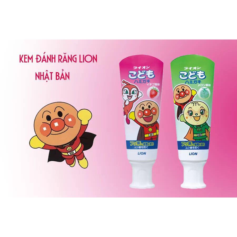 Kem đánh răng trẻ em Lion Nội địa Nhật