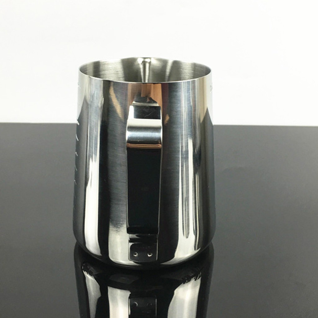 Milk Jug Frothing Cup Pitcher Stainless Steel Latte Cappuccino Drink 350ml