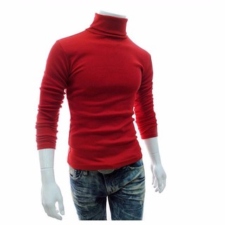 Áo len nam thời trang dài tay kín cổ