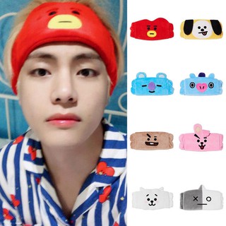 Sale 69% băng đô rửa mặt trang điểm hoạ tiết bt21 cho fan bts, giá gốc 33000đ- 10f13