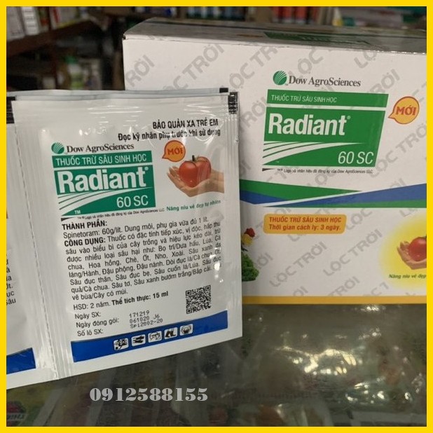 Vật tư nông nghiệp Radiant 60SC bảo vệ hoa hồng và các loại cây trồng